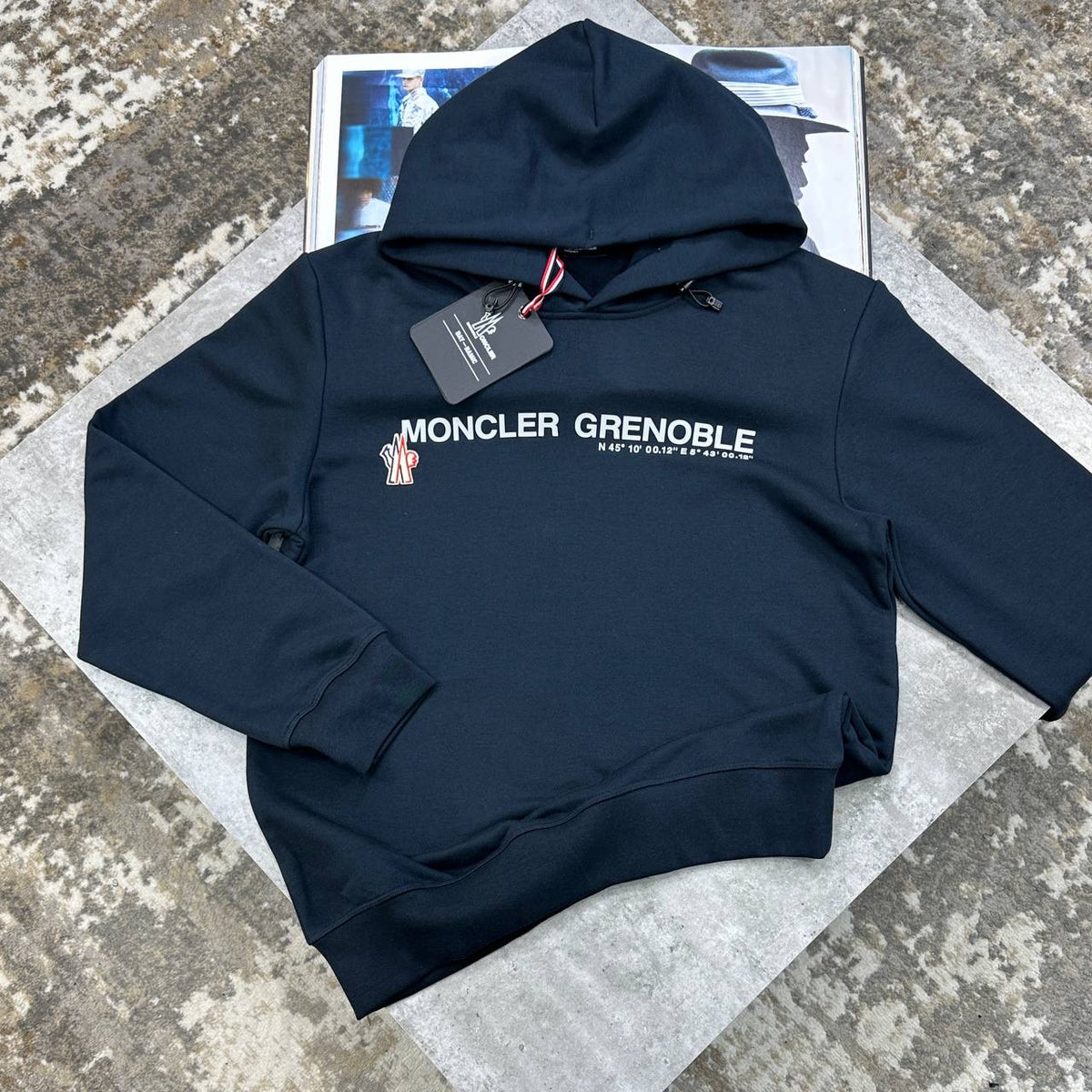 NCLR FRONT WRITING HOODIE NAVY