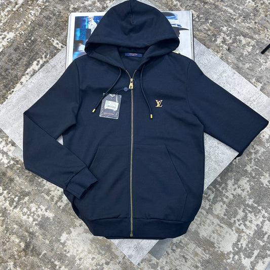 LVE ZIP SMALL LOGO HOODIE NAVY