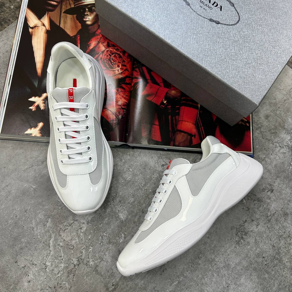 PRDA CUPS TRAINERS ALL WHITE