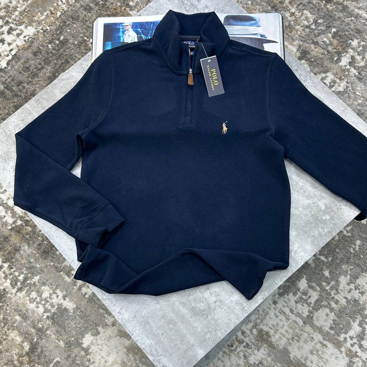 R|L HALF ZIP NAVY