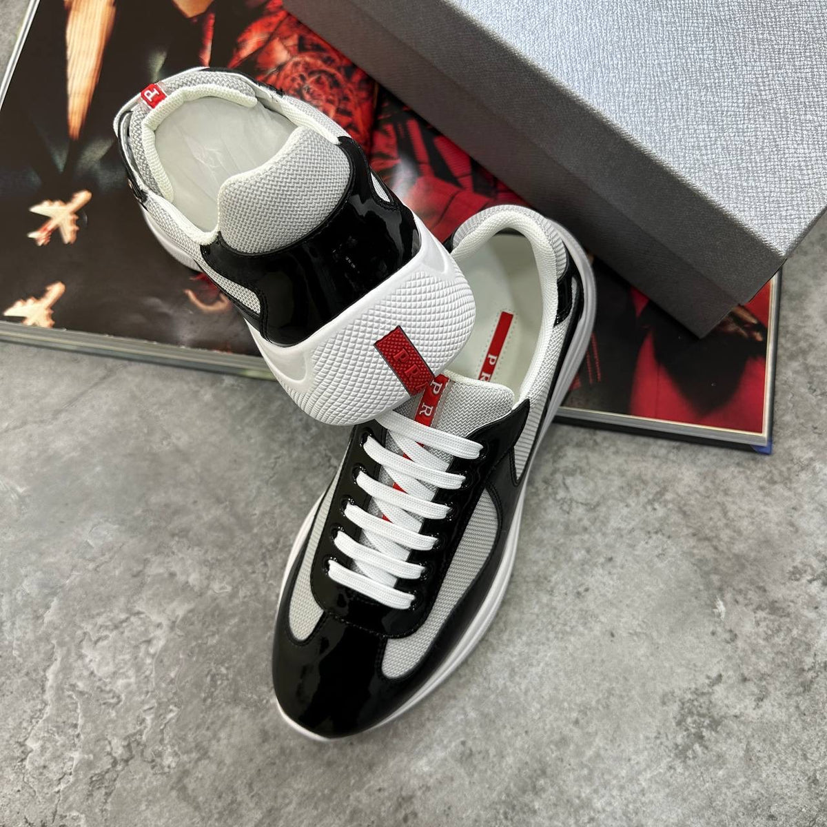 PRDA CUPS TRAINERS BLACK|WHITE