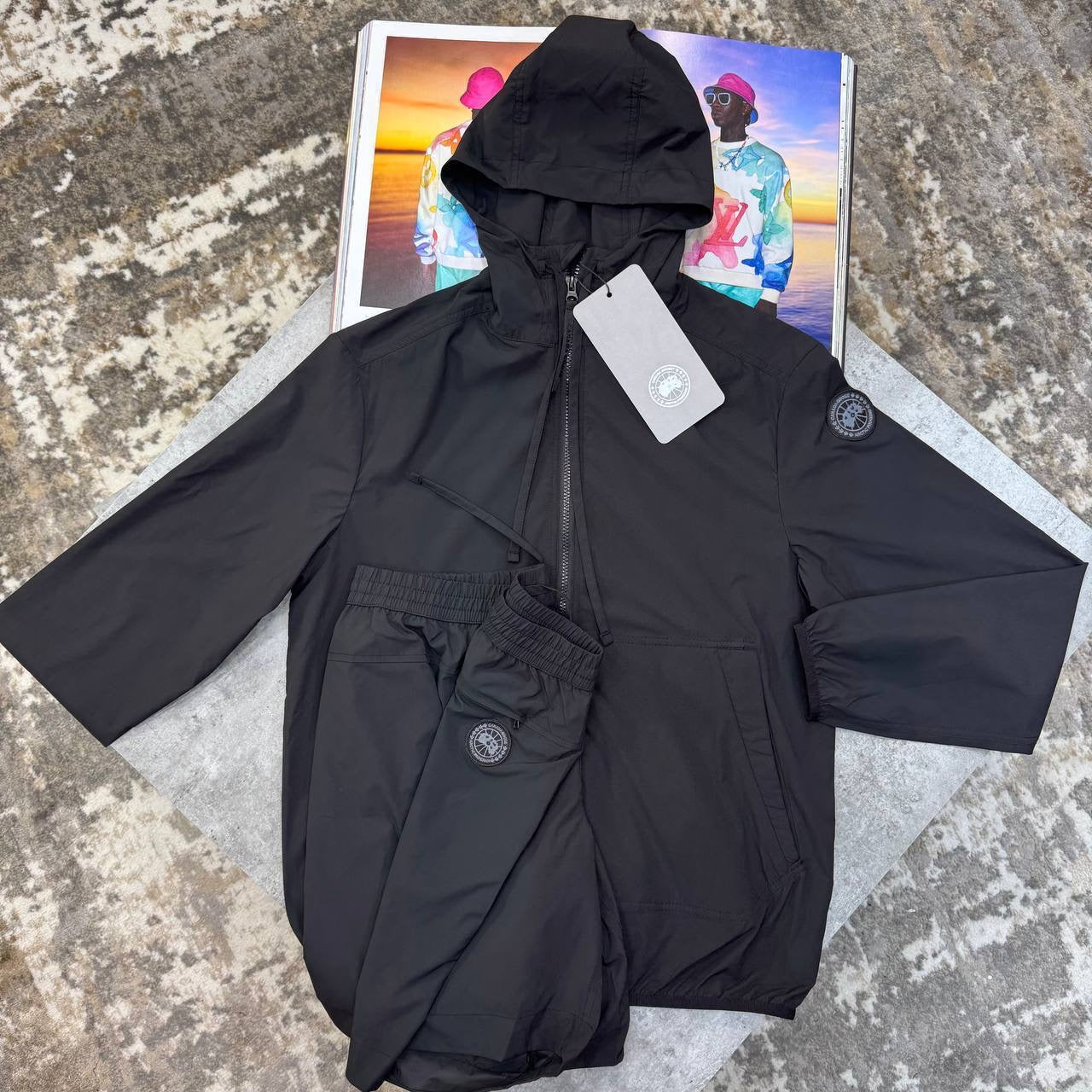 CG SHORT SET BLACK BADGE ALL BLACK