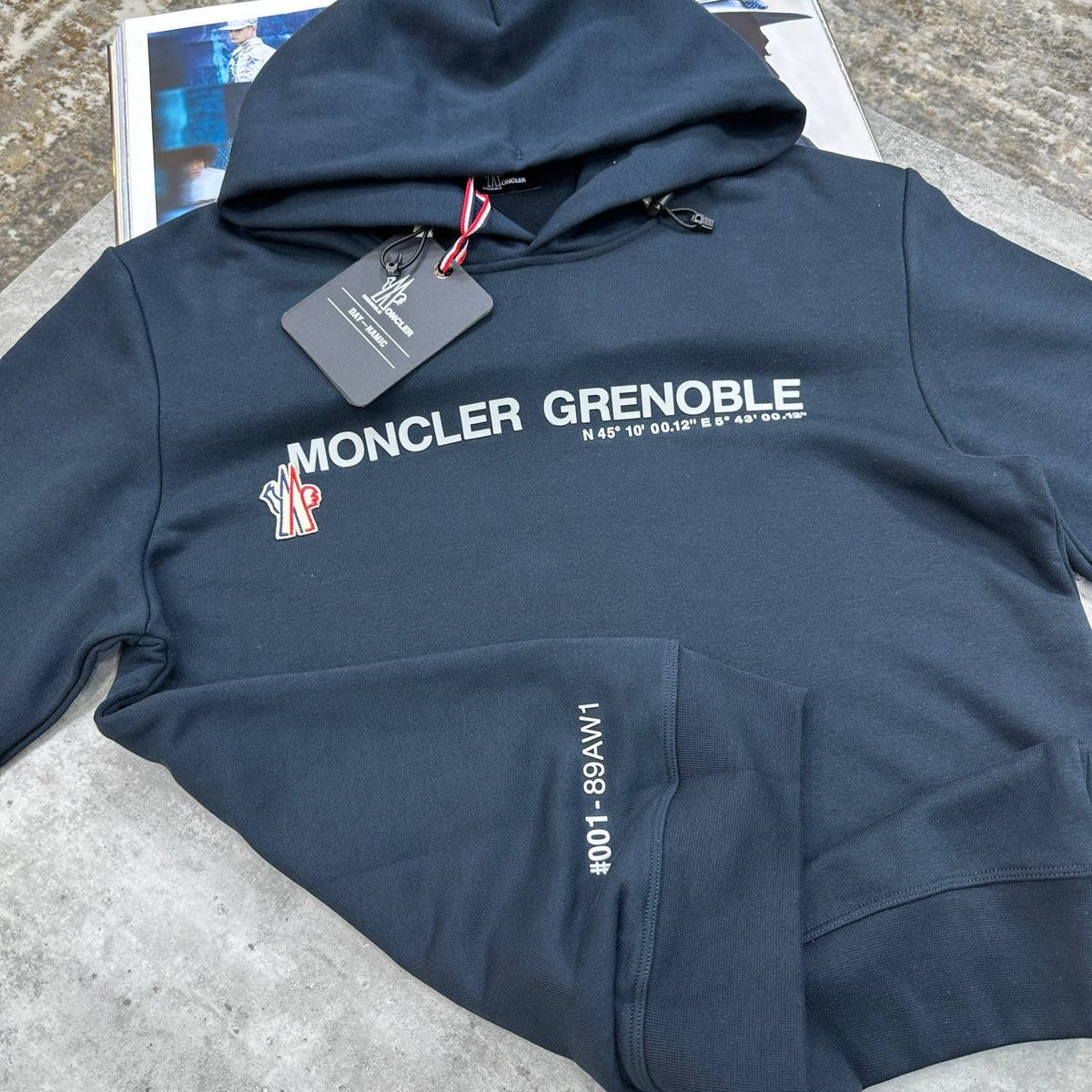 NCLR FRONT WRITING HOODIE NAVY