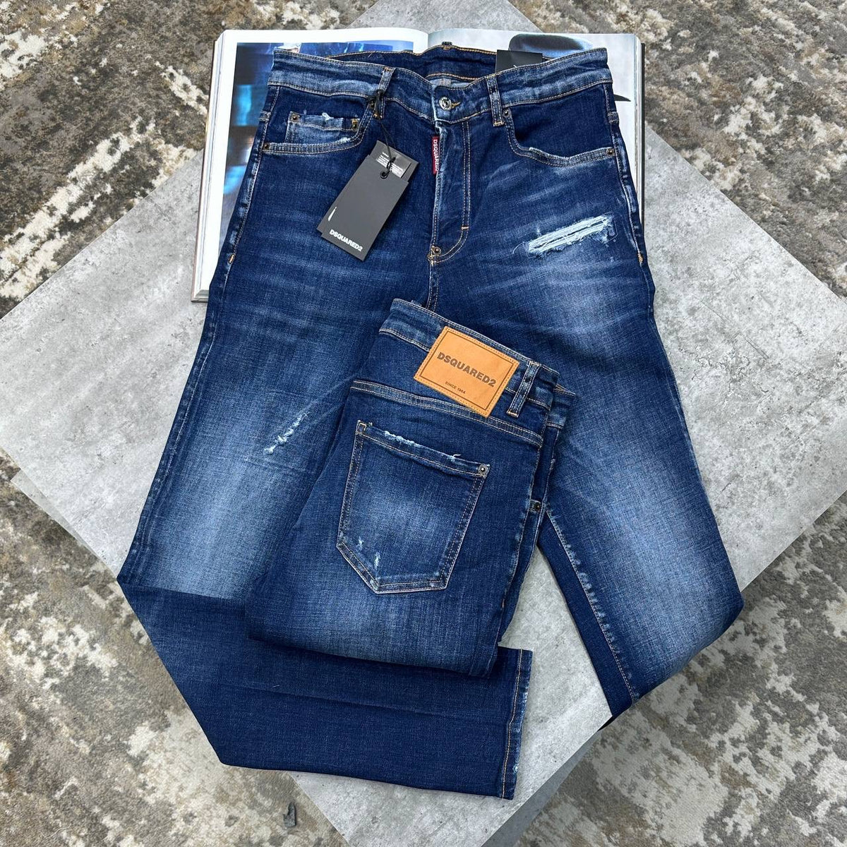 DSQD SLIM FIT JEANS BLUE