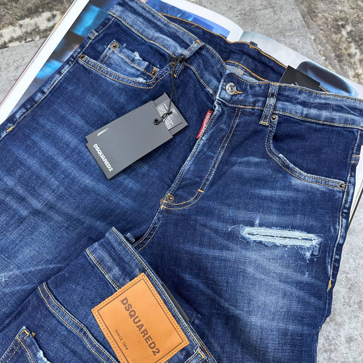 DSQD SLIM FIT JEANS BLUE