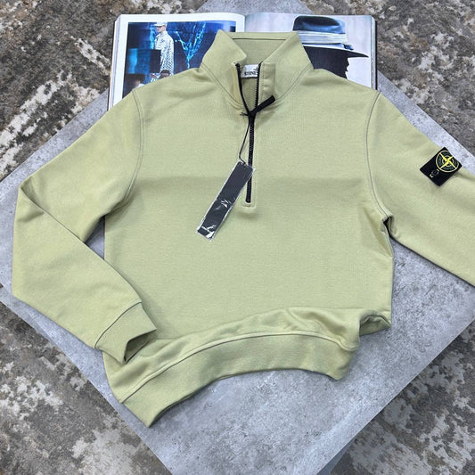 SI SIDE BADGE HALFZIP DARKBEIGE