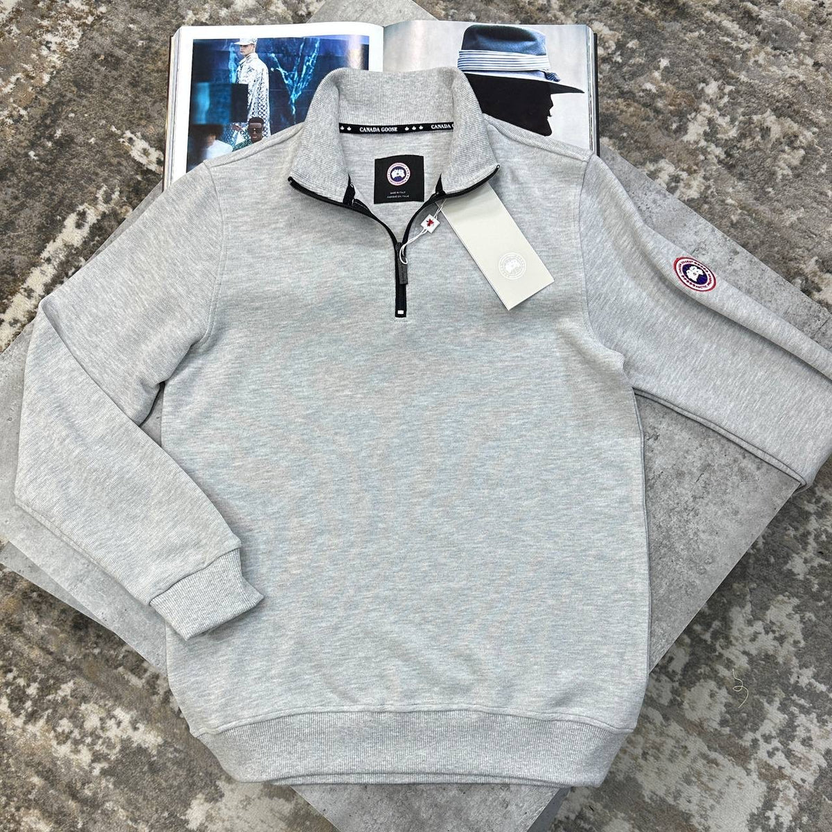 CG HALF ZIP BLACK GREY